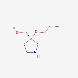 molecular formula C8H17NO2 B13491865 (3-Propoxypyrrolidin-3-yl)methanol 