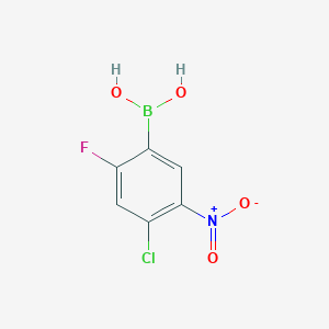 molecular formula C6H4BClFNO4 B13491904 (4-Chloro-2-fluoro-5-nitrophenyl)boronic acid 