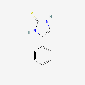 molecular formula C9H8N2S B1349192 4-苯基-1H-咪唑-2-硫醇 CAS No. 6857-34-7