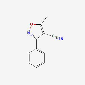 molecular formula C11H8N2O B1349215 5-甲基-3-苯基-4-异噁唑基氰 CAS No. 24400-67-7