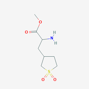 molecular formula C8H15NO4S B13492157 Methyl 2-amino-3-(1,1-dioxidotetrahydrothiophen-3-yl)propanoate 