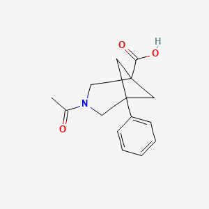 molecular formula C15H17NO3 B13492164 3-Acetyl-5-phenyl-3-azabicyclo[3.1.1]heptane-1-carboxylic acid 