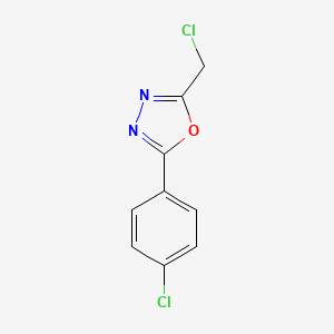 molecular formula C9H6Cl2N2O B1349228 2-(Chloromethyl)-5-(4-chlorophenyl)-1,3,4-oxadiazole CAS No. 24068-15-3