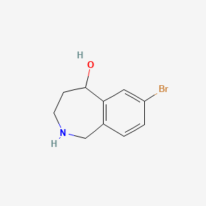 molecular formula C10H12BrNO B13492413 7-bromo-2,3,4,5-tetrahydro-1H-2-benzazepin-5-ol 