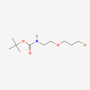 molecular formula C10H20BrNO3 B13492488 tert-butylN-[2-(3-bromopropoxy)ethyl]carbamate 