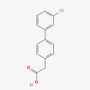 B1349249 2-(3'-Chloro-[1,1'-biphenyl]-4-yl)acetic acid CAS No. 5001-94-5