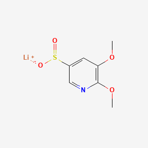 molecular formula C7H8LiNO4S B13492514 Lithium(1+)5,6-dimethoxypyridine-3-sulfinate 