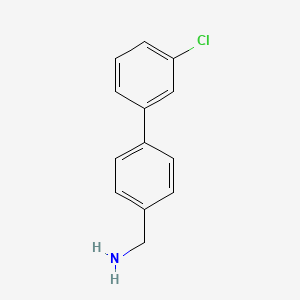 molecular formula C13H12ClN B1349253 (3'-Chloro-[1,1'-biphenyl]-4-yl)methanamine CAS No. 893649-04-2