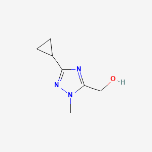 molecular formula C7H11N3O B13492543 (3-cyclopropyl-1-methyl-1H-1,2,4-triazol-5-yl)methanol 