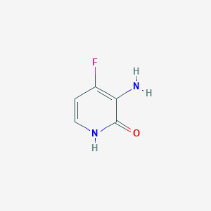 molecular formula C5H5FN2O B13492642 3-Amino-4-fluoropyridin-2-ol 