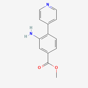 molecular formula C13H12N2O2 B13492648 Methyl 3-amino-4-(pyridin-4-yl)benzoate 