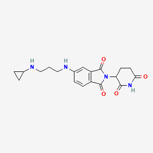 molecular formula C19H22N4O4 B13492650 5-[3-(Cyclopropylamino)propylamino]-2-(2,6-dioxo-3-piperidyl)isoindoline-1,3-dione 