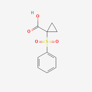 molecular formula C10H10O4S B1349268 1-(苯磺酰基)环丙烷甲酸 CAS No. 97383-41-0
