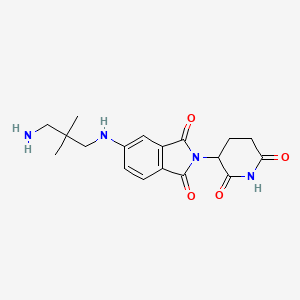 molecular formula C18H22N4O4 B13492785 5-[(3-Amino-2,2-dimethyl-propyl)amino]-2-(2,6-dioxo-3-piperidyl)isoindoline-1,3-dione 