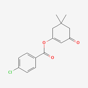 molecular formula C15H15ClO3 B1349283 5,5-Dimethyl-3-oxo-1-cyclohexenyl 4-chlorobenzenecarboxylate CAS No. 303987-01-1