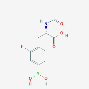 molecular formula C11H13BFNO5 B13492951 (S)-2-Acetamido-3-(4-borono-2-fluorophenyl)propanoic acid 