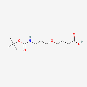 molecular formula C12H23NO5 B13492974 4-(3-{[(Tert-butoxy)carbonyl]amino}propoxy)butanoic acid 