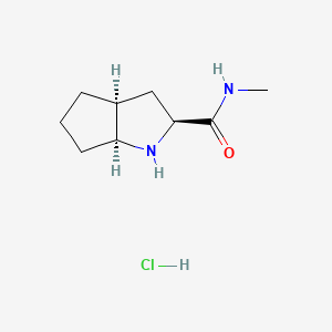 molecular formula C9H17ClN2O B13493035 (2S,3aS,6aS)-N-methyl-octahydrocyclopenta[b]pyrrole-2-carboxamide hydrochloride 
