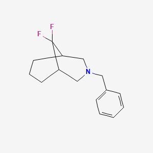molecular formula C15H19F2N B13493043 3-Benzyl-9,9-difluoro-3-azabicyclo[3.3.1]nonane 
