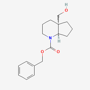 molecular formula C17H23NO3 B13493077 benzyl (4aS,7aR)-4a-(hydroxymethyl)-3,4,5,6,7,7a-hexahydro-2H-cyclopenta[b]pyridine-1-carboxylate 