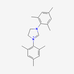 molecular formula C21H27N2+ B1349308 1,3-Bis(2,4,6-trimethylphenyl)-4,5-dihydroimidazol-1-ium CAS No. 245679-17-8