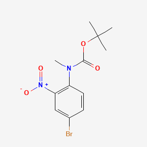 molecular formula C12H15BrN2O4 B13493098 tert-Butyl (4-bromo-2-nitrophenyl)(methyl)carbamate 