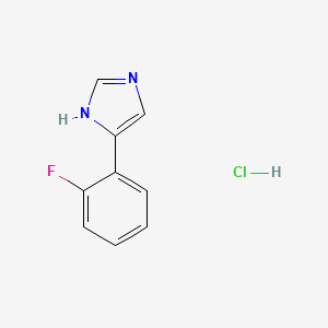 molecular formula C9H8ClFN2 B13493108 4-(2-fluorophenyl)-1H-imidazole hydrochloride 