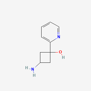 molecular formula C9H12N2O B13493246 Rac-(1s,3s)-3-amino-1-(pyridin-2-yl)cyclobutan-1-ol 