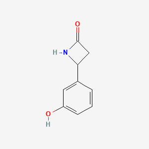 molecular formula C9H9NO2 B13493296 4-(3-Hydroxyphenyl)azetidin-2-one 