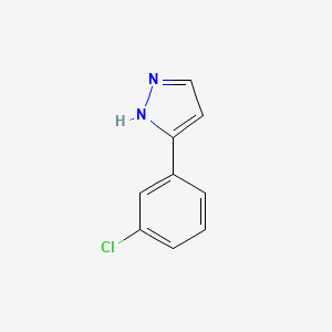molecular formula C9H7ClN2 B1349341 5-(3-chlorophenyl)-1H-pyrazole CAS No. 59843-69-5