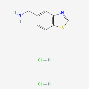 molecular formula C8H10Cl2N2S B13493411 1-(1,3-Benzothiazol-5-yl)methanamine dihydrochloride 