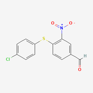 molecular formula C13H8ClNO3S B1349342 4-[(4-Chlorophenyl)sulfanyl]-3-nitrobenzaldehyde CAS No. 270262-96-9