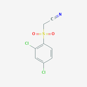 molecular formula C8H5Cl2NO2S B1349347 2-[(2,4-二氯苯基)磺酰基]丙腈 CAS No. 87475-64-7