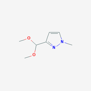 molecular formula C7H12N2O2 B1349352 3-(DIMETHOXYMETHYL)-1-METHYL-1H-PYRAZOLE CAS No. 287917-82-2
