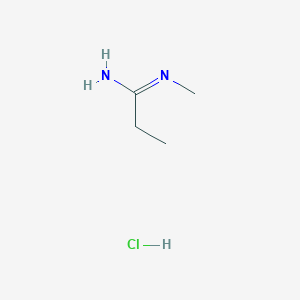 molecular formula C4H11ClN2 B13493520 N-methylpropanimidamide hydrochloride 