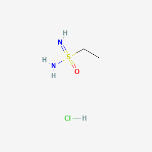 molecular formula C2H9ClN2OS B13493568 Ethanesulfonoimidamide hydrochloride 