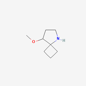 molecular formula C8H15NO B13493593 8-Methoxy-5-azaspiro[3.4]octane 