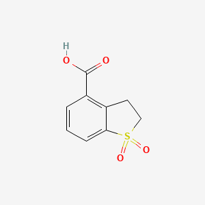 molecular formula C9H8O4S B13493895 1,1-Dioxo-2,3-dihydro-1lambda6-benzothiophene-4-carboxylic acid 