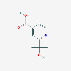 molecular formula C9H11NO3 B13494180 2-(2-Hydroxypropan-2-yl)isonicotinic acid 