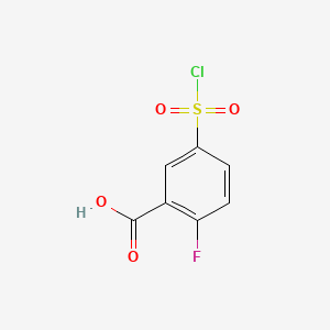 molecular formula C7H4ClFO4S B1349419 5-(Chlorosulfonyl)-2-fluorobenzoic acid CAS No. 37098-75-2