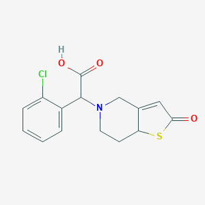 molecular formula C15H14ClNO3S B134942 alpha-(2-Chlorophenyl)-2,6,7,7a-tetrahydro-2-oxothieno[3,2-c]pyridine-5(4H)-acetic Acid CAS No. 109904-36-1