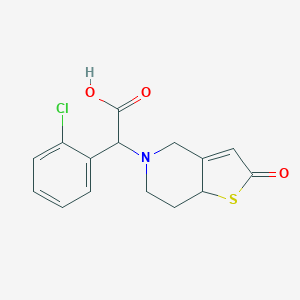 molecular formula C15H14ClNO3S B134942 2-(2-Chlorophenyl)-2-(2-oxo-4,6,7,7a-tetrahydrothieno[3,2-c]pyridin-5-yl)acetic acid CAS No. 109904-36-1