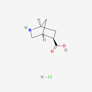 molecular formula C7H12ClNO2 B13494268 rac-(1R,4S,5S)-2-azabicyclo[2.2.1]heptane-5-carboxylic acid hydrochloride 