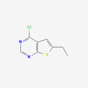 molecular formula C8H7ClN2S B1349432 4-Chloro-6-ethylthieno[2,3-d]pyrimidine CAS No. 81136-42-7
