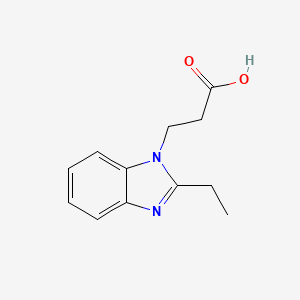 molecular formula C12H14N2O2 B1349441 3-(2-乙基-1H-苯并咪唑-1-基)丙酸 CAS No. 637322-36-2