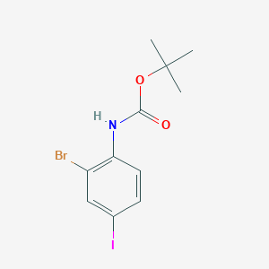 molecular formula C11H13BrINO2 B13494425 tert-Butyl (2-bromo-4-iodophenyl)carbamate 