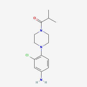 molecular formula C14H20ClN3O B1349443 1-[4-(4-Amino-2-chlorophenyl)piperazin-1-yl]-2-methylpropan-1-one CAS No. 701220-40-8