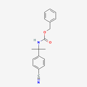 molecular formula C18H18N2O2 B13494453 Benzyl (2-(4-cyanophenyl)propan-2-yl)carbamate 