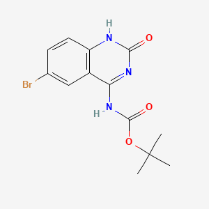 molecular formula C13H14BrN3O3 B13494469 tert-Butyl (6-bromo-2-oxo-1,2-dihydroquinazolin-4-yl)carbamate 