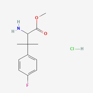molecular formula C12H17ClFNO2 B13494490 Methyl 2-amino-3-(4-fluorophenyl)-3-methylbutanoate hydrochloride 